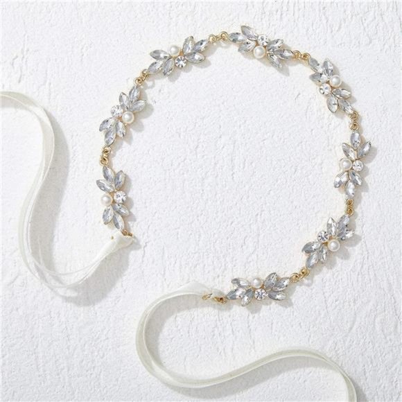SWEETV Flower Girl Hair Headband Girls Headpiece Princess Crystal Hair Pieces main image 5